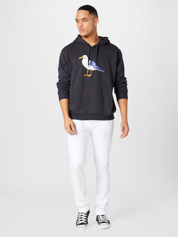 Cleptomanicx Sweatshirt 'Smile Gull' in Blue