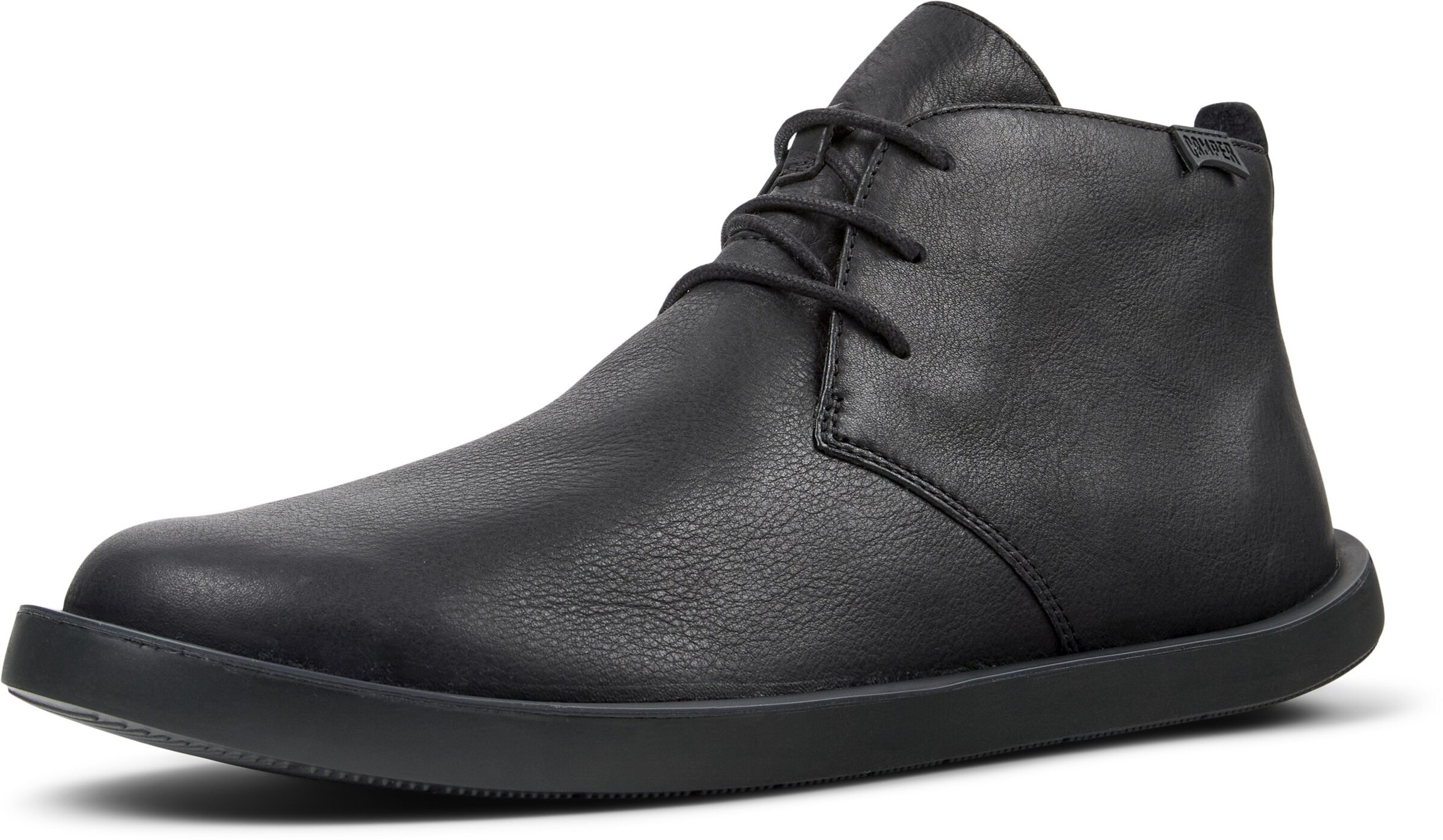 Boots stringati 'Wagon' di CAMPER in nero: frontale