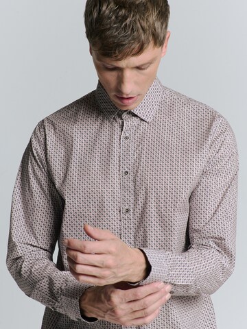 No Excess Slim fit Overhemd in Lila