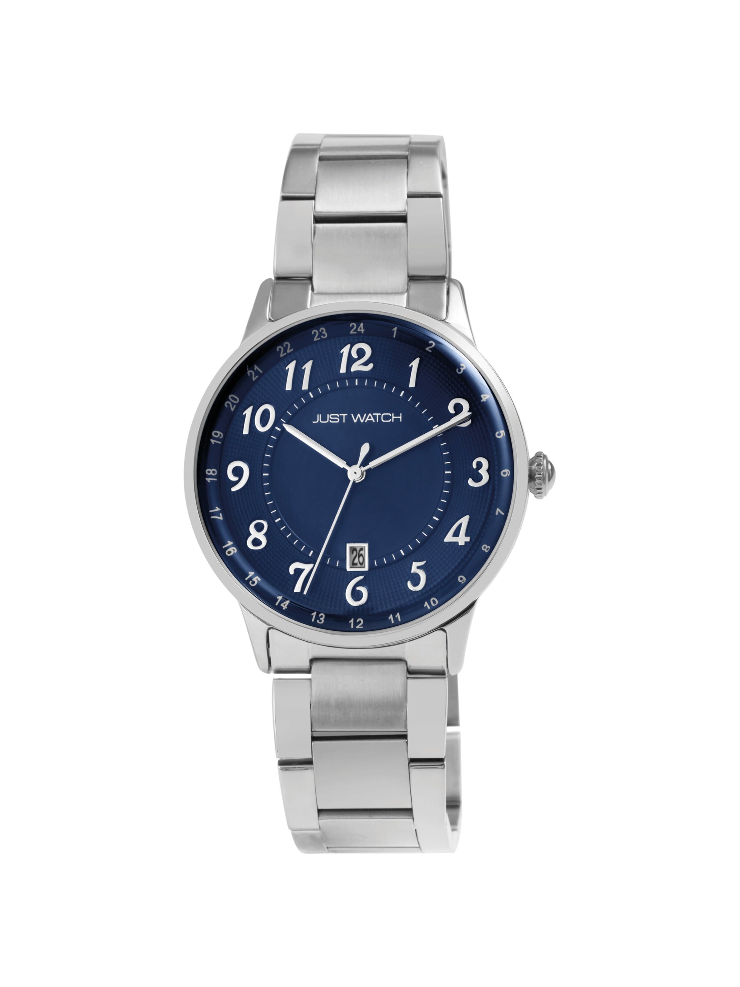 Just Watch Analoguhr 'Lieran, Datumsanzeige'‌‌‌‌‌‌ in Silber