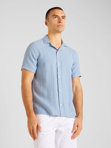 HOLLISTER - Ajuste regular Camisa en azul: frente