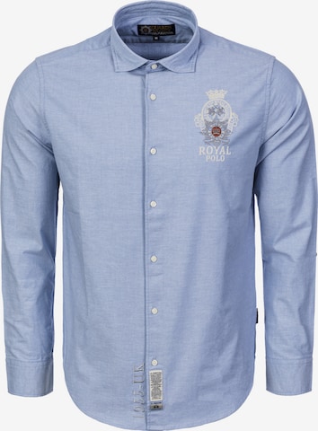 Camicia ' MBCG01 ' di La Martina in blu: frontale
