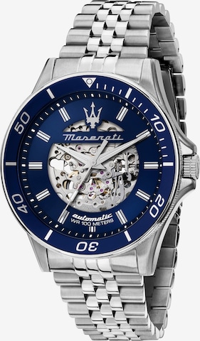 Maserati Analog Watch in Silver: front