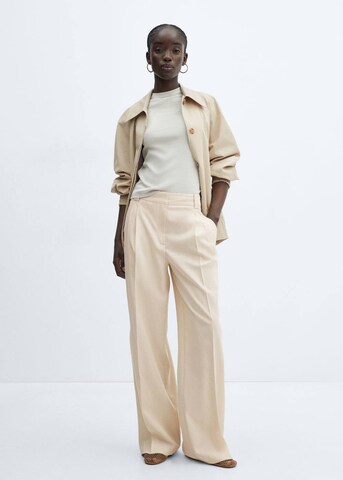 MANGO Loosefit Pantalon 'Merida' in Beige