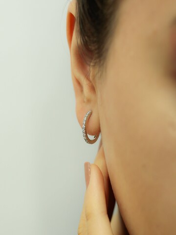 EinStein Diamant Earrings 'Creolen' in Silver: front