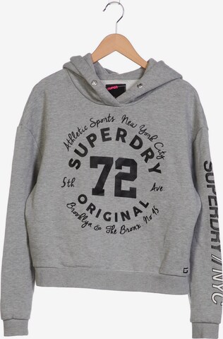 Superdry Sweatshirt & Zip-Up Hoodie in S in Grey: front