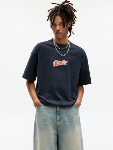 Pull&Bear Koszulka 'STWD' w kolorze niebieski: przód