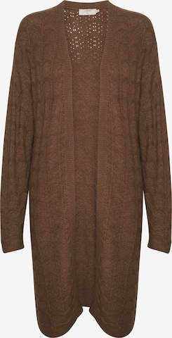 Cream Knit Cardigan 'Cria' in Brown: front