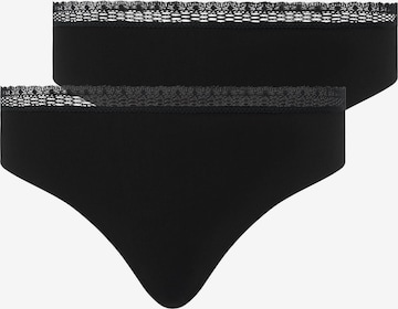 Slip Chantelle en noir : devant