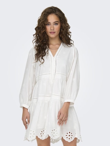 ONLY فستان 'JADA' بلون أبيض: الأمام