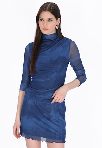 Chemisier 'Rock' myMo ROCKS en bleu : devant