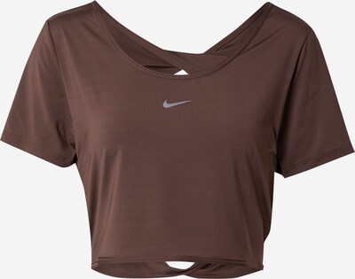 NIKE Sporta krekls 'ONE CLASSIC', krāsa - šokolādes krāsas / pelēks, Preces skats