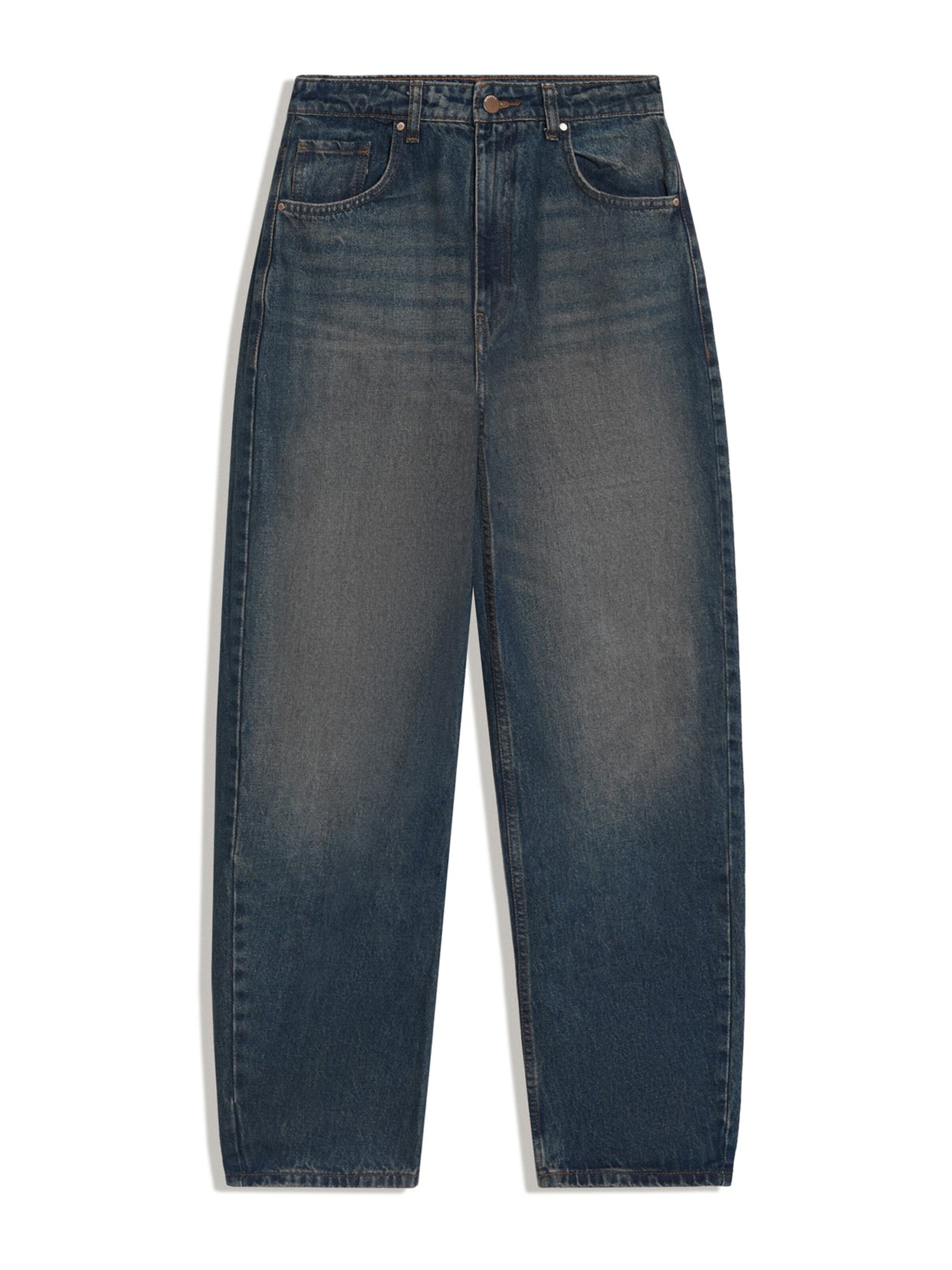 Bershka Loose fit Jeans 'LABELS' in Blue: front