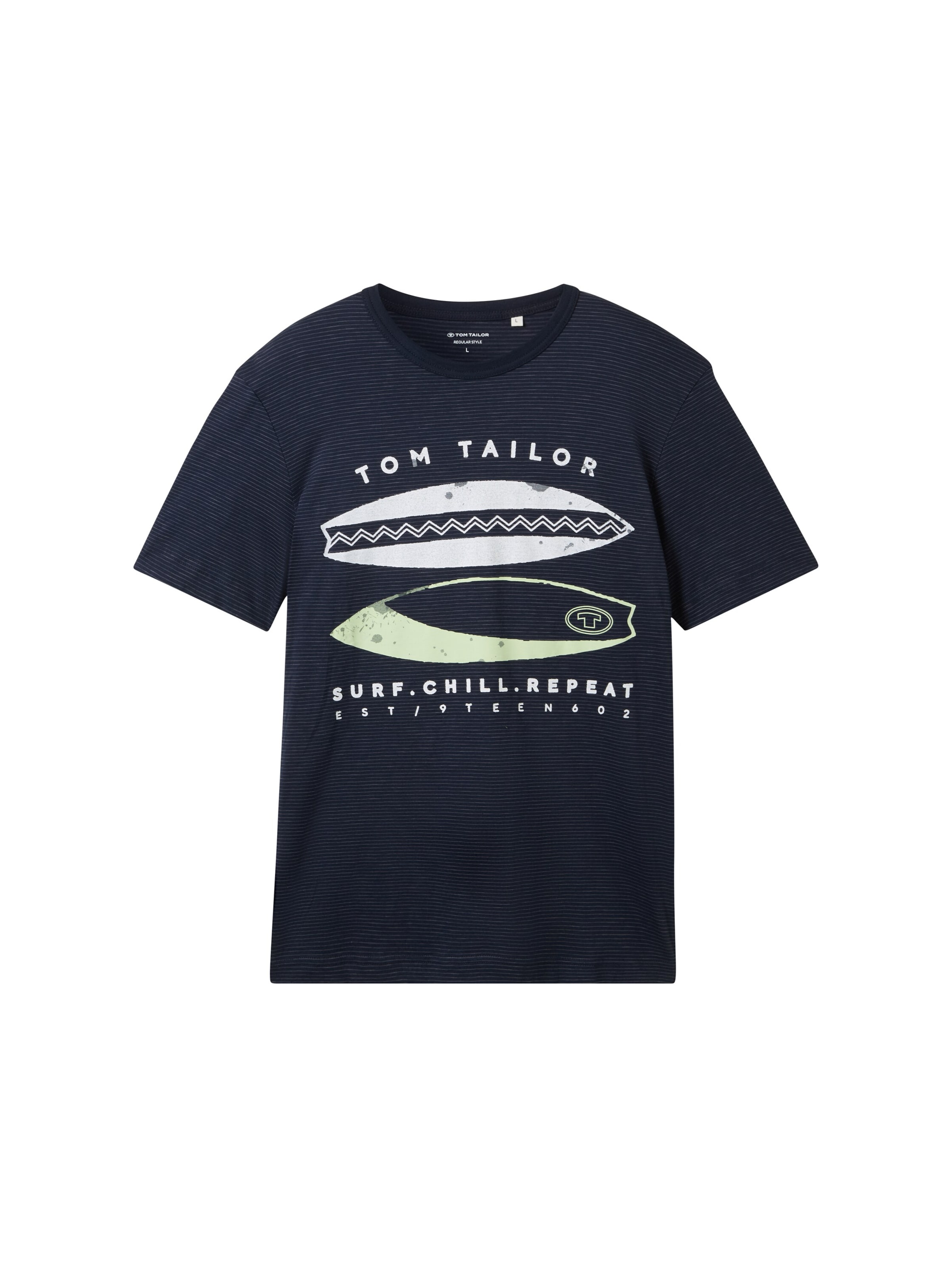 T-Shirt TOM TAILOR en bleu : devant