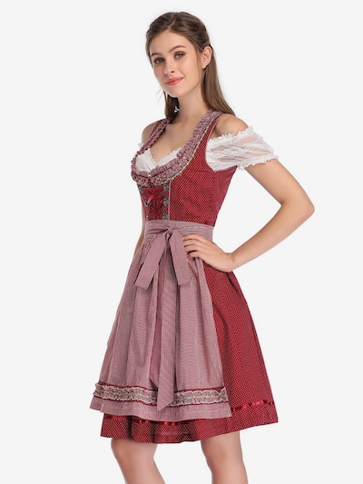 Yesfashion Dirndl‌‌ in 34 in weinrot, Produktansicht