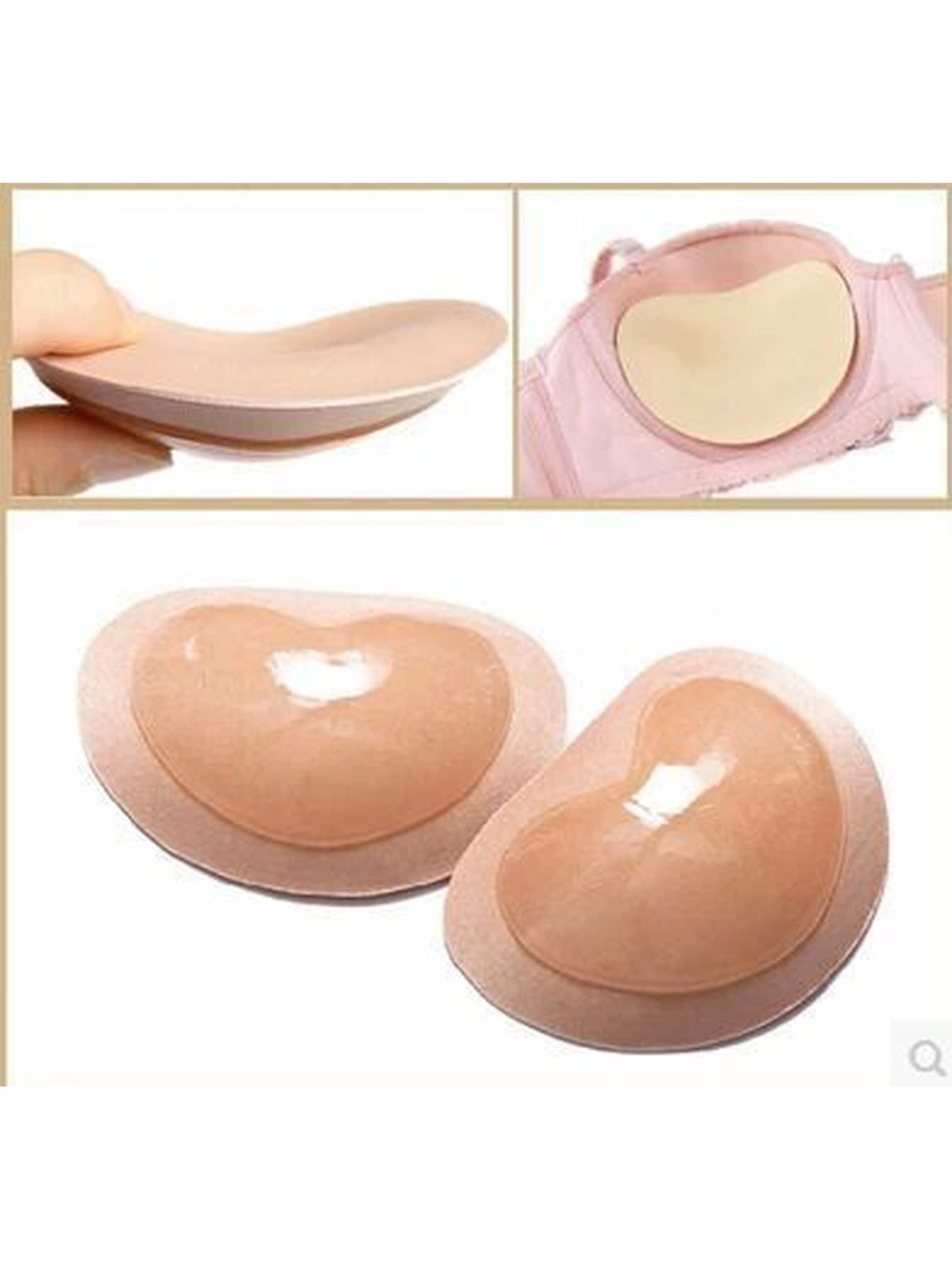 UNIQ Beauty Bra accessory 'Bra Inserts – Heart-Shaped Adhesive Push-Up Pads (Beige, 1 Pair, 8g)' in Beige