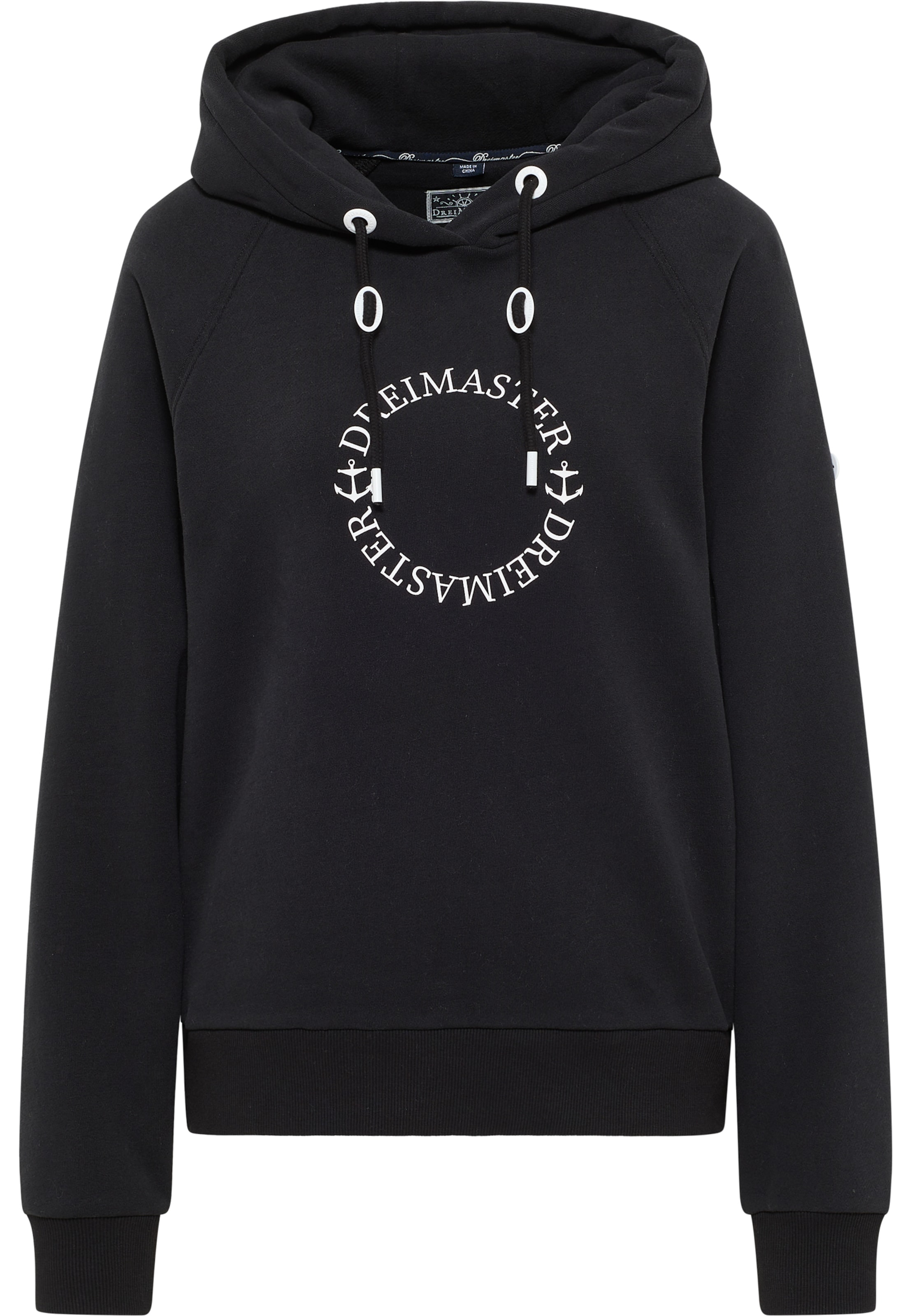 Sweat-shirt DreiMaster Maritim en noir : devant