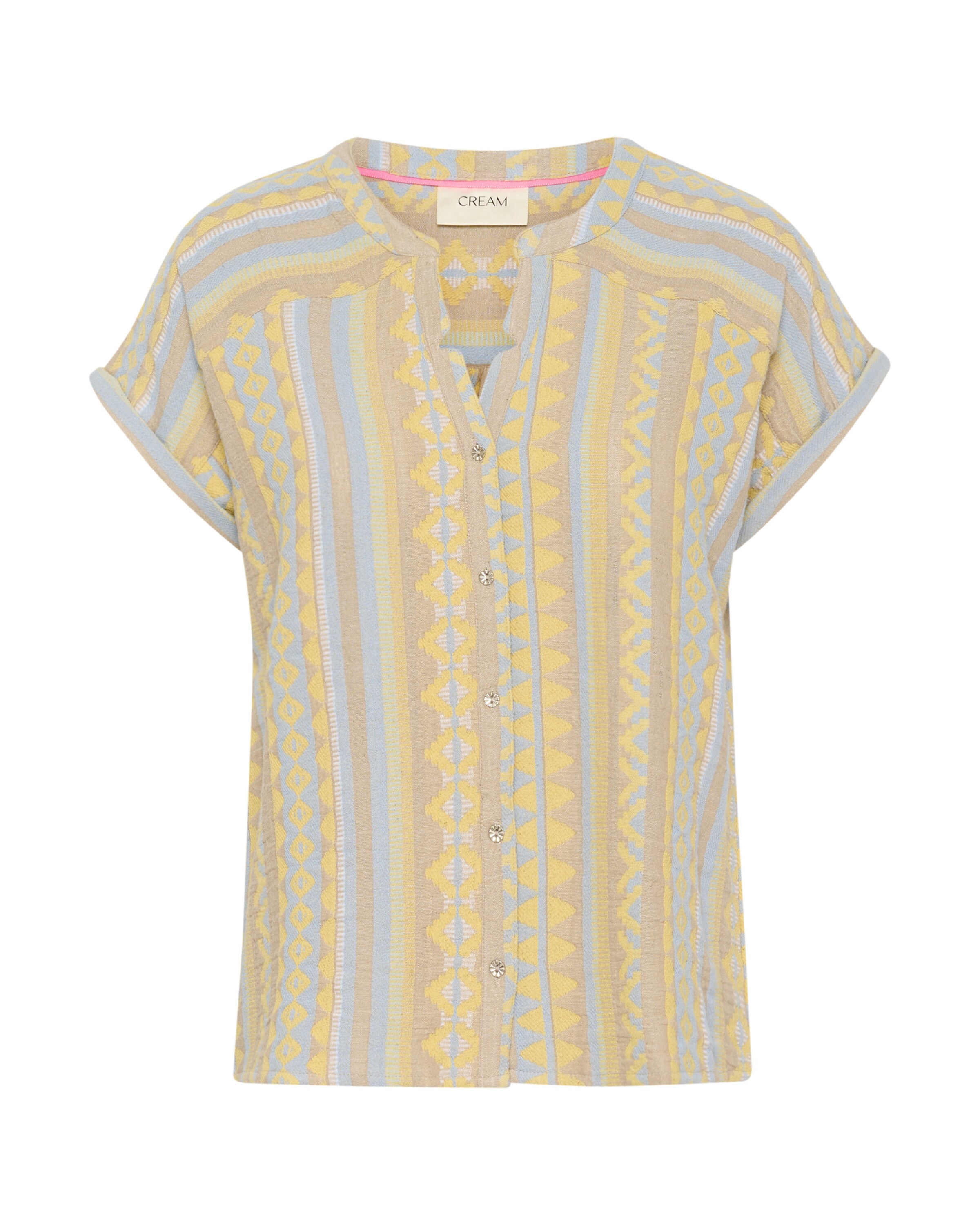 Chemisier 'Sola' Cream en mélange de couleurs : devant