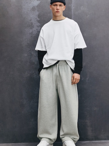 Pull&Bear Wide leg Trousers in Grey