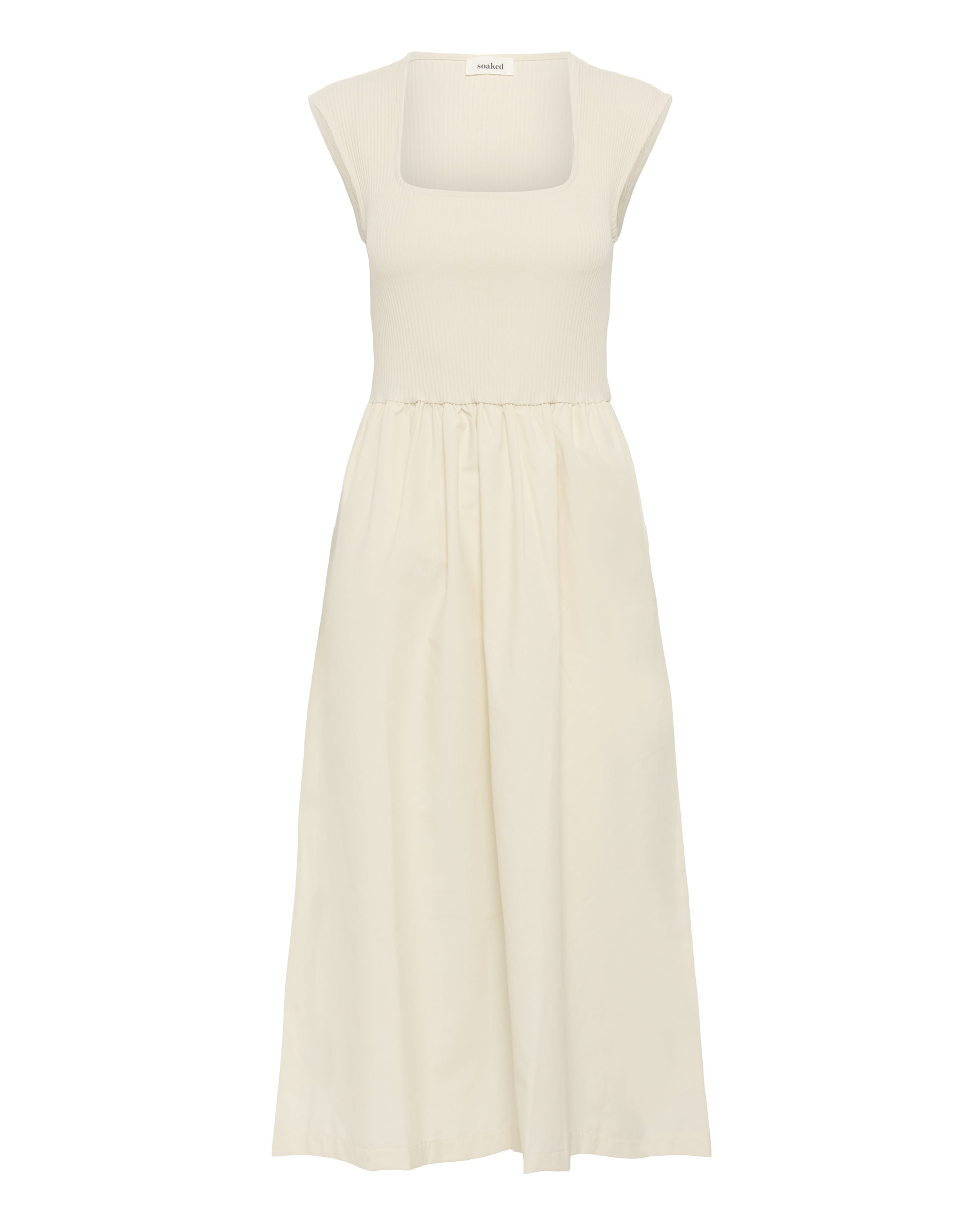 SOAKED IN LUXURY Klänning 'Simone' i beige: framsida