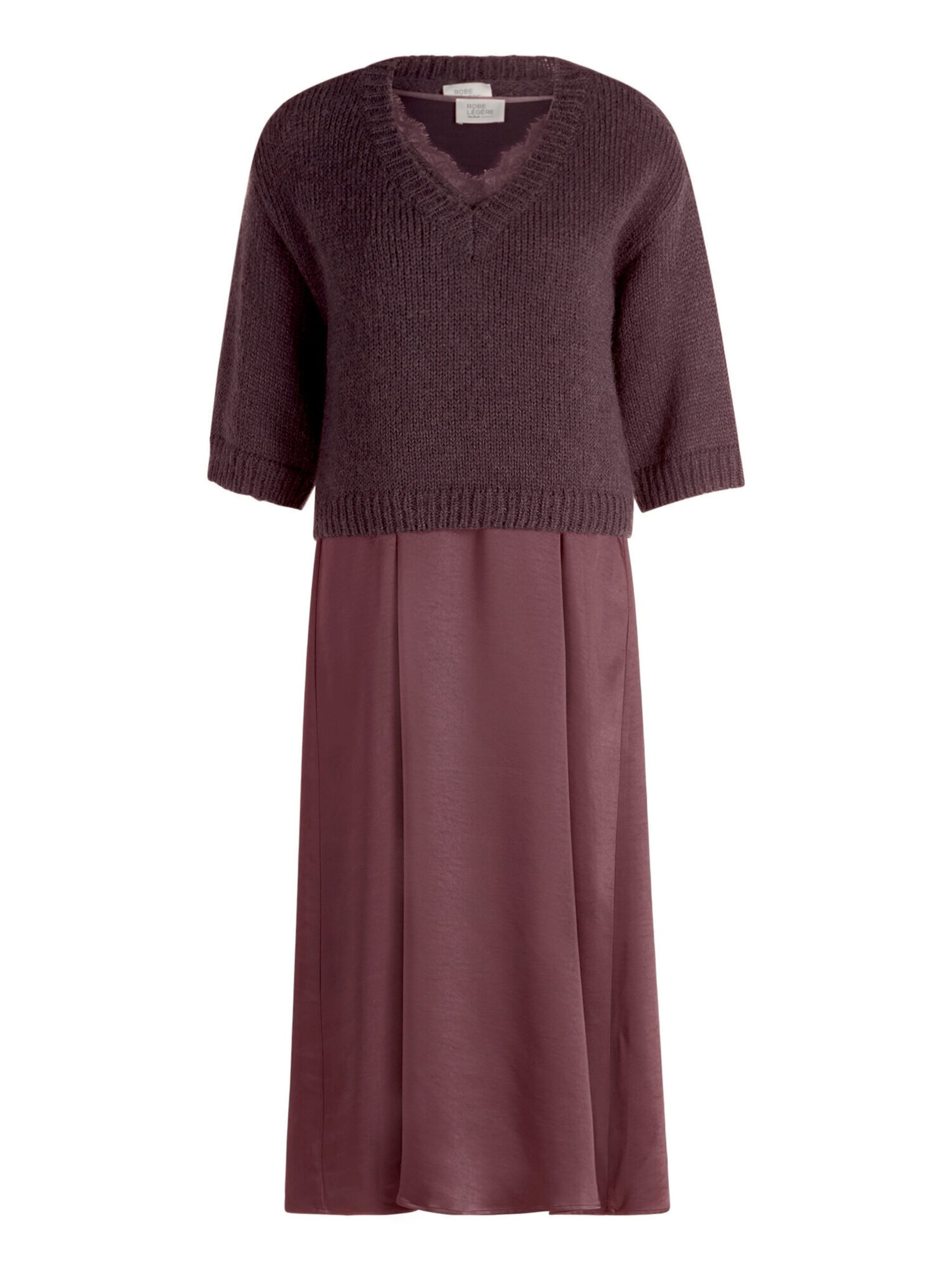 Robe de soirée Vera Mont en marron : devant