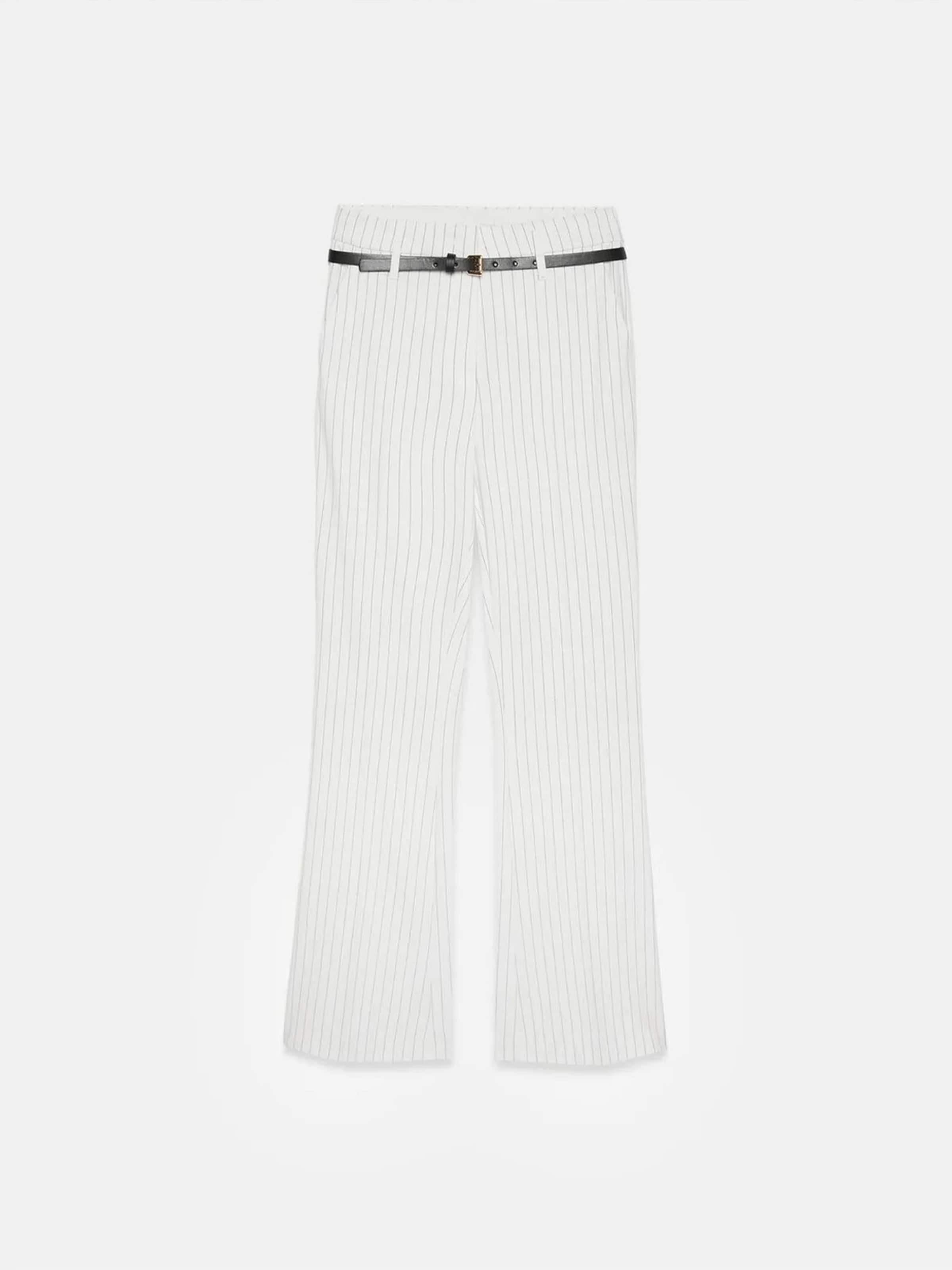 Dilvin - Flared Calças em branco: frente