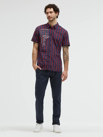 CAMP DAVID Slim fit Button Up Shirt in Orange