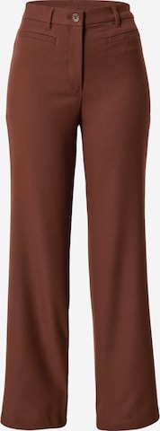 Wide Leg Pantalon à plis Monki en marron : devant