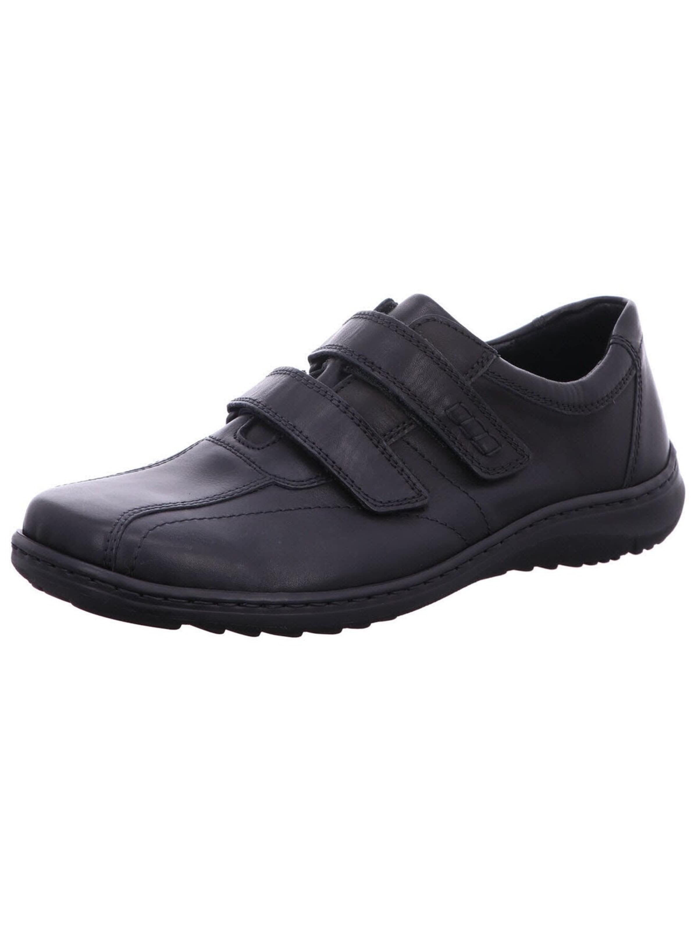 WALDLÄUFER Hausschuh 'Slipper Herren 478301-174 001 Echtleder in schwarz'‌‌‌‌ in Schwarz: Vorderseite
