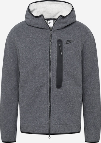 Nike Sportswear - Chaqueta polar en negro: frente