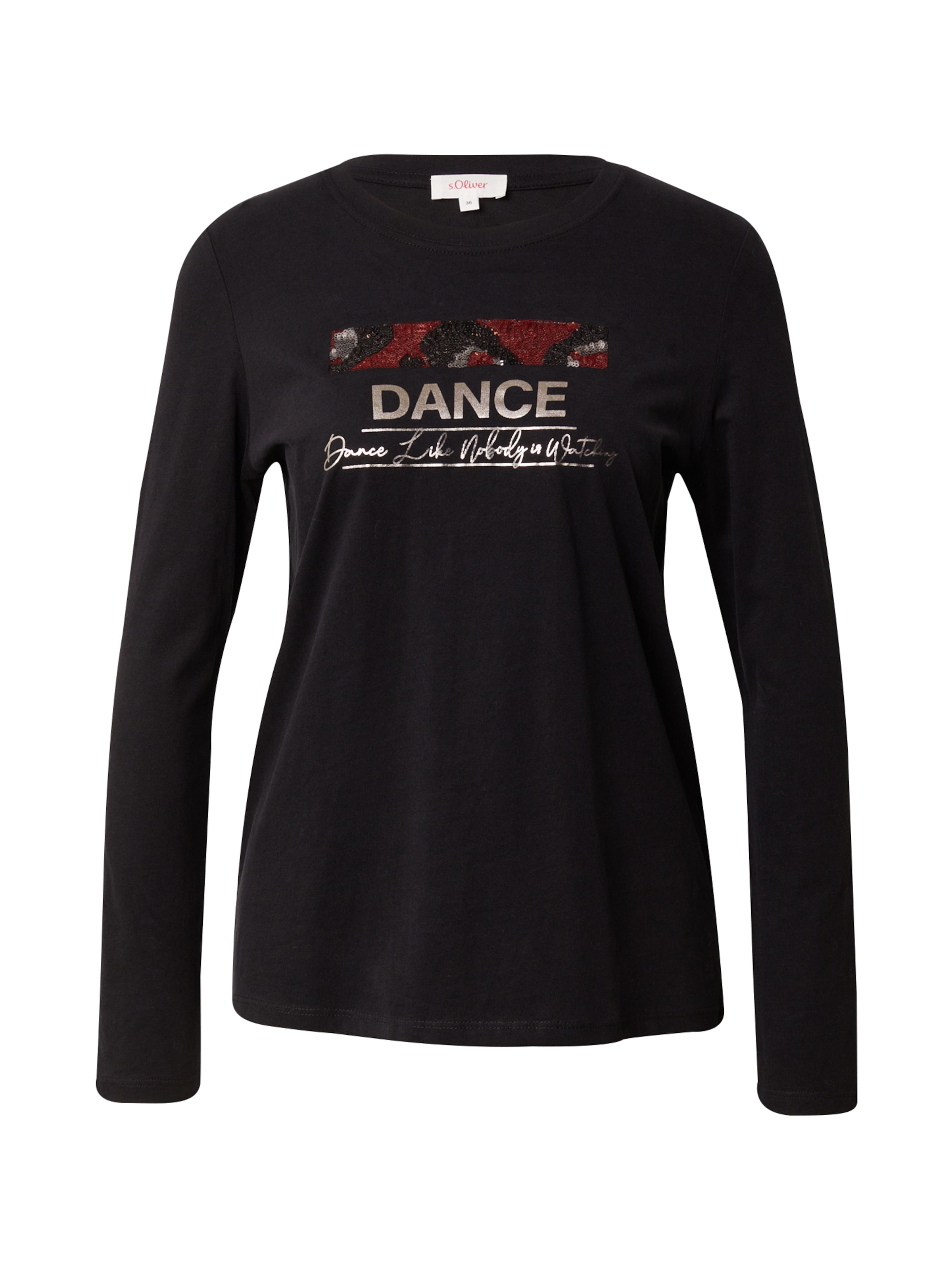 s.Oliver Shirt in Zwart: voorkant