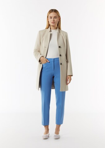 Coupe slim Pantalon à plis COMMA en bleu : devant
