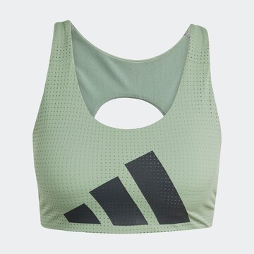 ADIDAS PERFORMANCE Sportovní podprsenka 'Powerimpact' – zelená: přední strana
