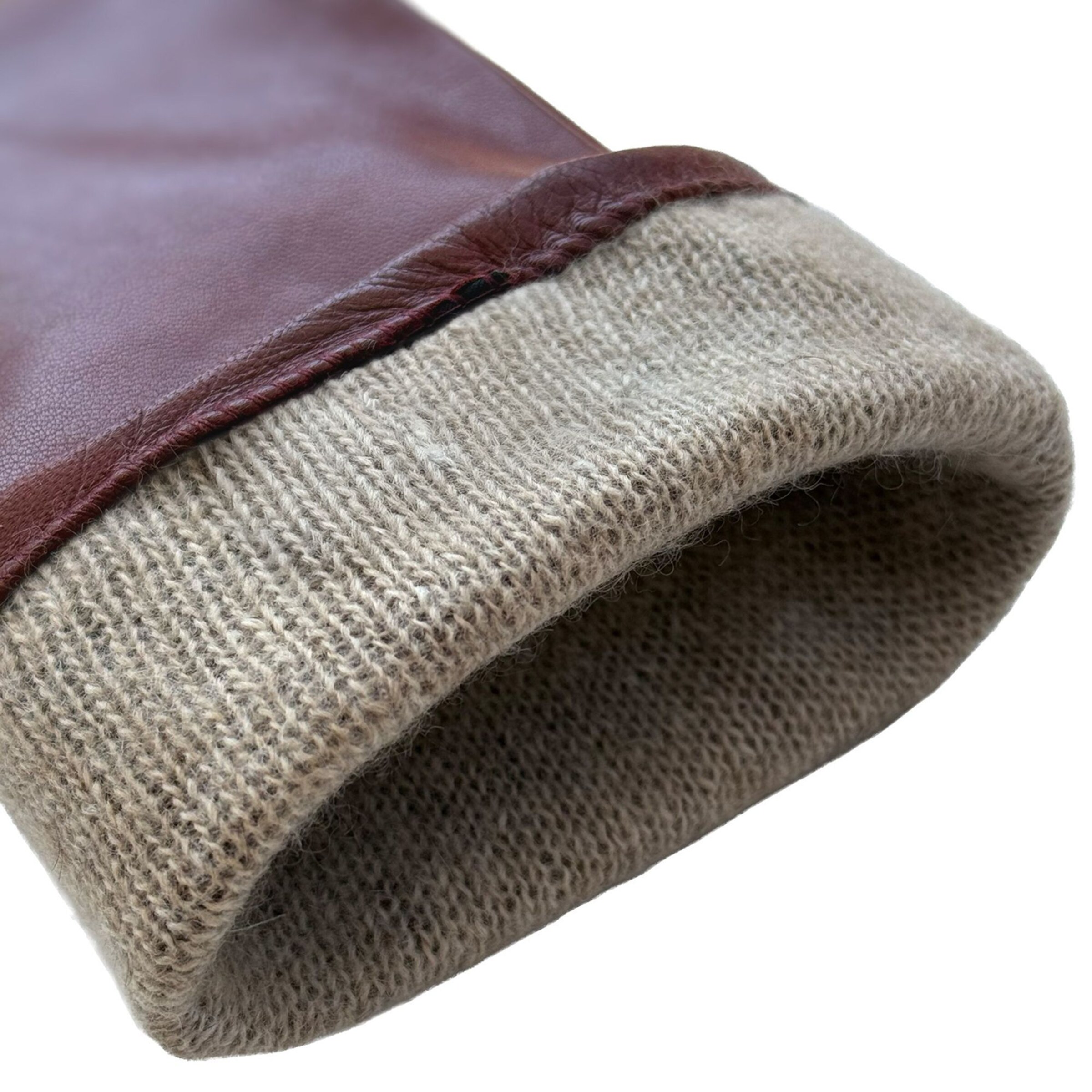 KESSLER Full finger gloves 'Olivia Cashmere' in Red