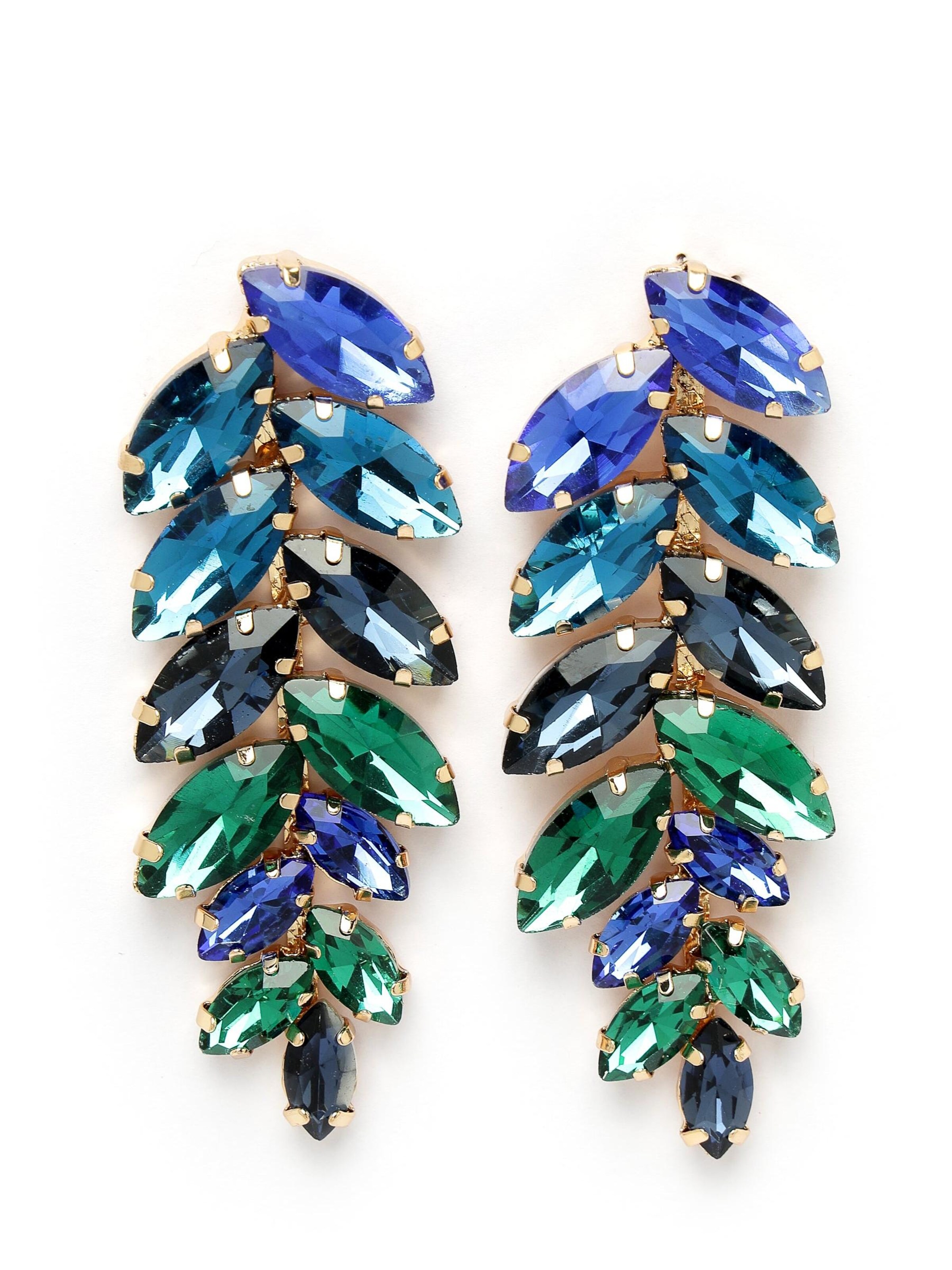 AVANT-GARDE PARIS Earrings 'Klaraa' in Blue: front