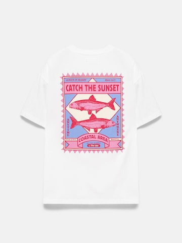 Pull&Bear Тениска в бяло