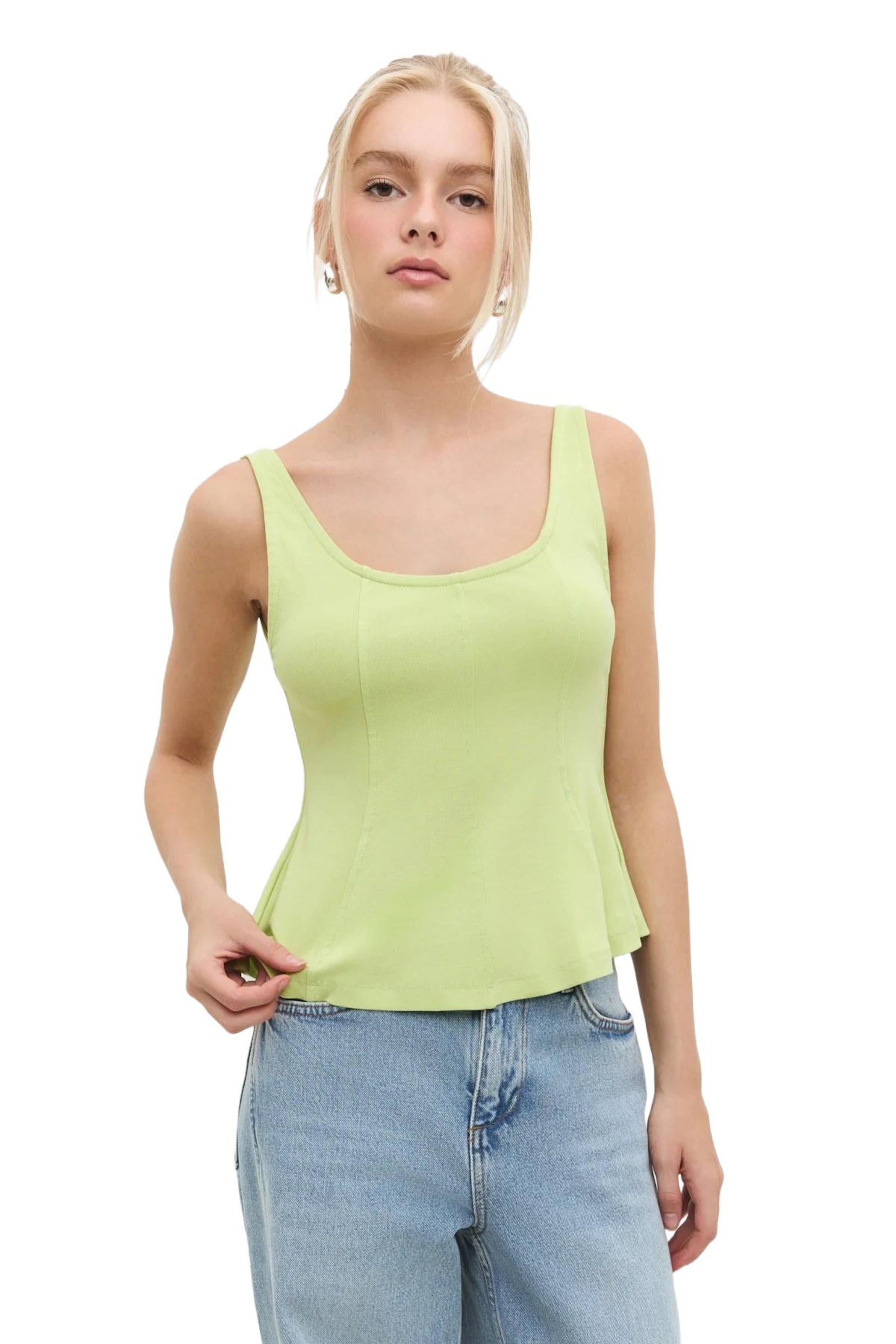 No Matter What Top in Green: front
