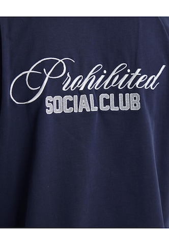 T-Shirt Prohibited en bleu