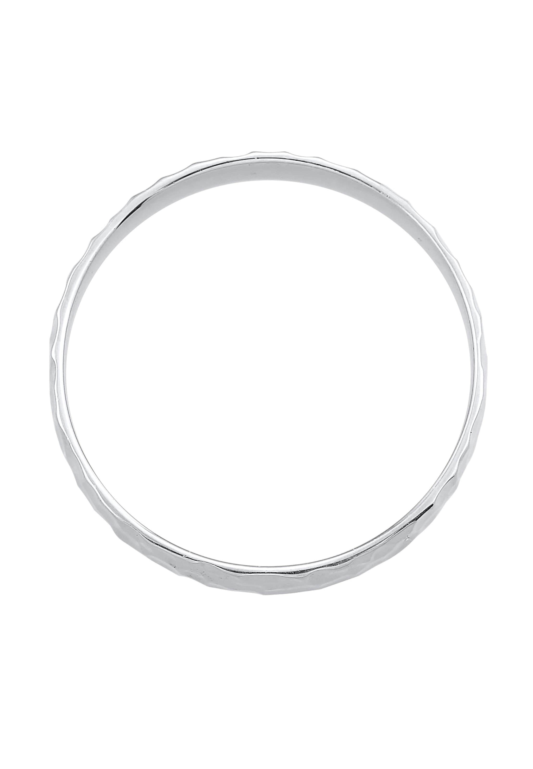 KUZZOI Sormus 'Organic' värissä hopea