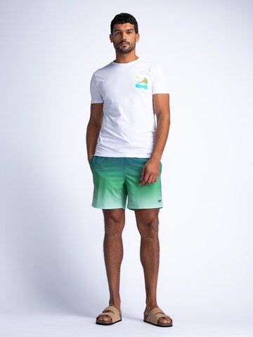 T-Shirt 'Tropicale' Petrol Industries en blanc