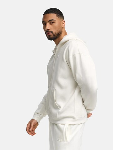 cfab (formerly creamy fabrics) Sweatshirt 'Relaxed Zip'‌‌‌ in Weiß