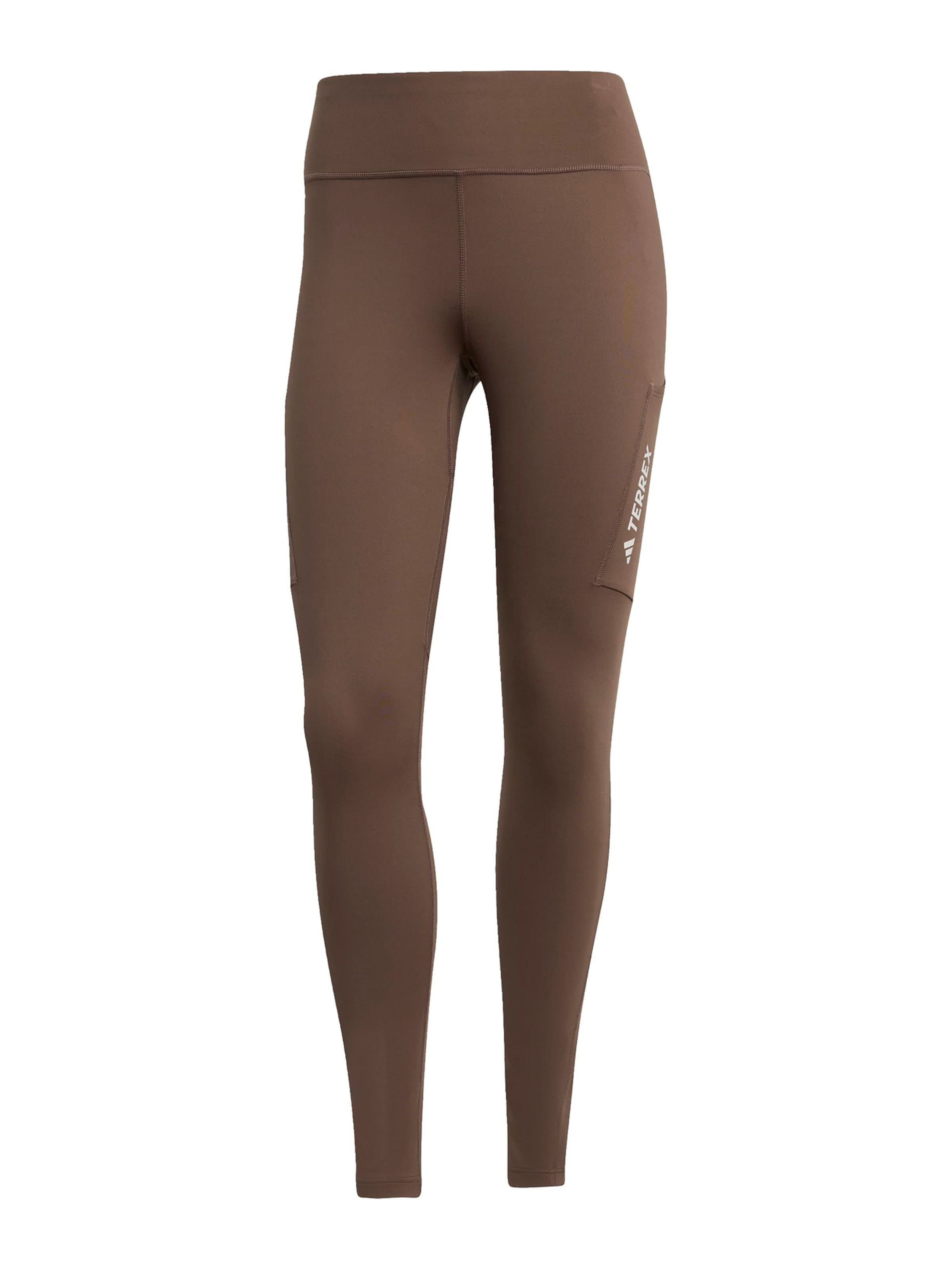 Skinny Pantaloni outdoor 'MT' de la ADIDAS TERREX pe maro: față