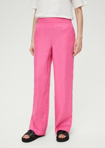 Wide leg Pantaloni di s.Oliver in rosa: frontale