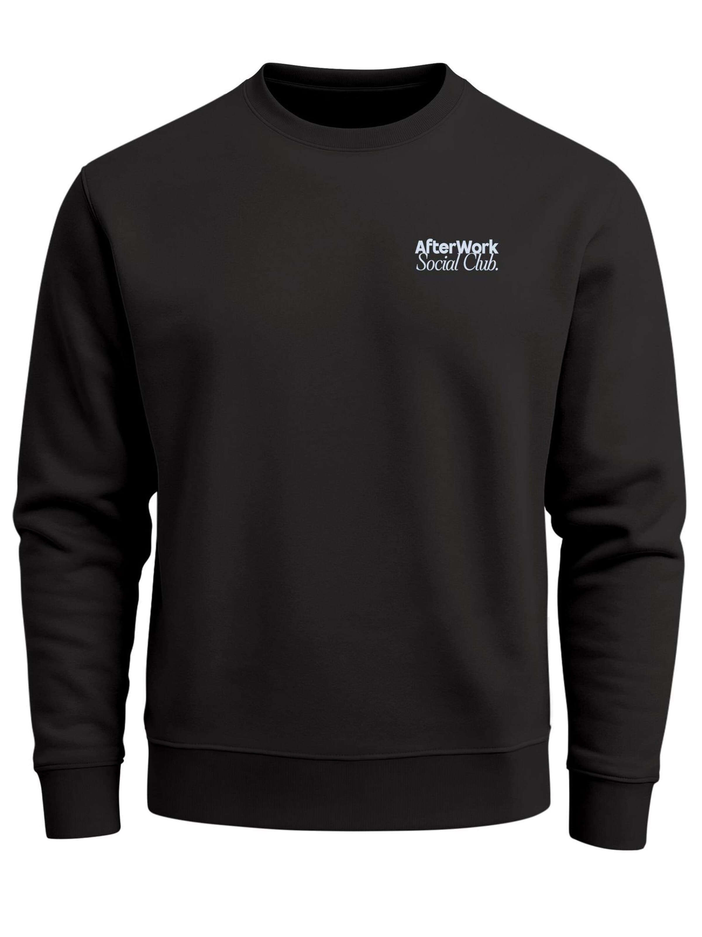Neverless Sweatshirt 'After Work Social Club' in Black: front
