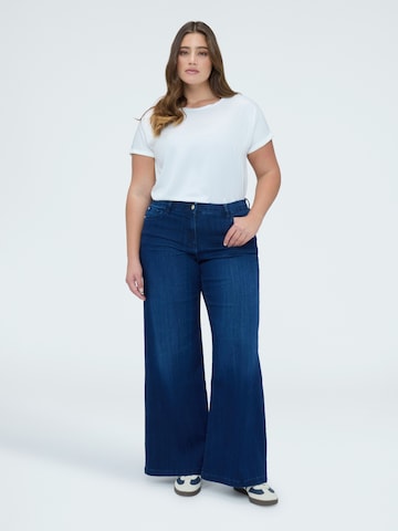 Fiorella Rubino Wide leg Jeans in Blauw: voorkant