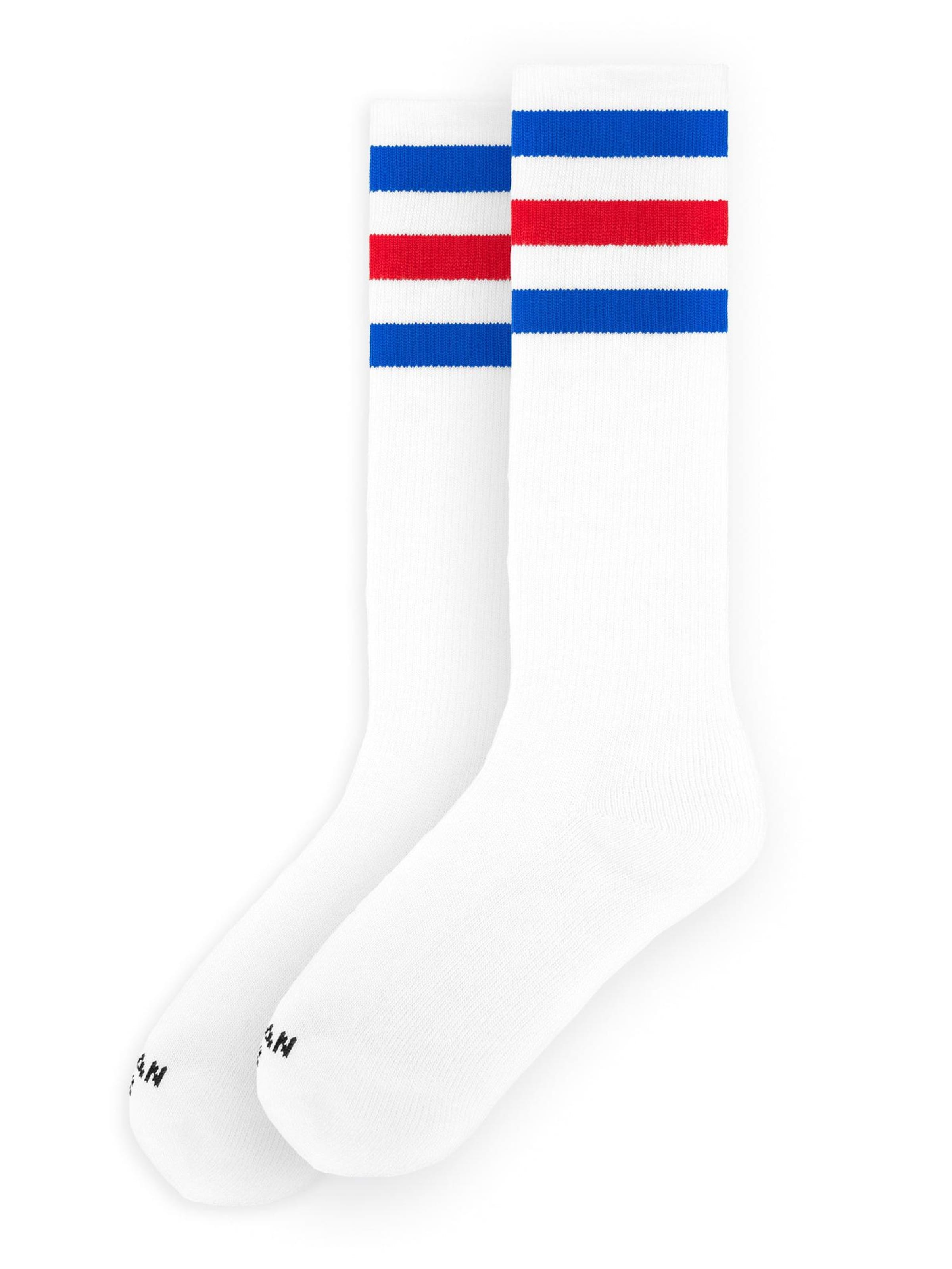 Chaussettes montantes 'American Pride' American Socks en blanc : devant