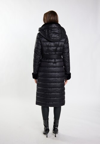 faina Χειμερινό παλτό σε μαύρο