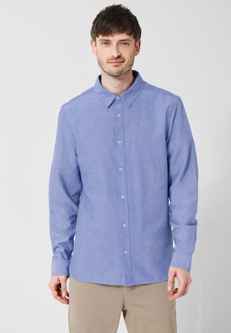 Street One MEN Regular fit Button Up Shirt in Blue: front