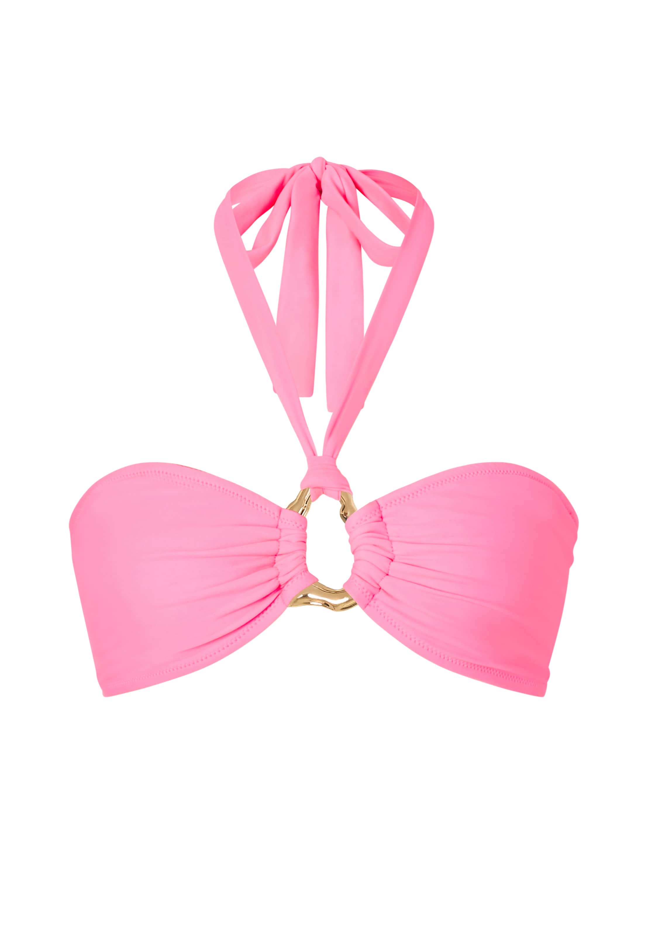 Moda Minx Bandeau Bikinitop in Pink: Vorderseite