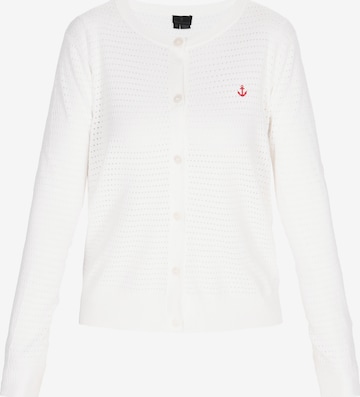 DreiMaster Klassik - Casaco de malha em branco: frente